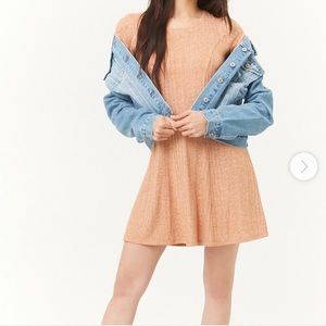 Marled Ribbed Swing Dress M